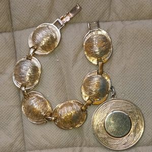 CORO mid-century gold charm bracelet